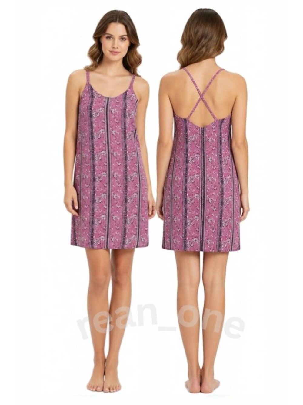 PINK ROSE Women's Floral Print Spaghetti Strap Lined Sheath Mini Dress Small